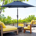 9Ft Outdoor Patio Umbrellas 6 Ribs with Tilt & Crank Patio Umbrella for Patio, Navy Blue