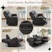 Zero Gravity Power Reclining Sofa with Adjustable Headrest, Electric Reclining Couch with USB & Type-C Ports, Power Loveseat Recliner Sofa for Living Room (Charcoal, 3 Seater Sofa)