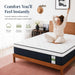 Queen Mattress 12 Inch, Medium Hybrid Queen Size Mattress in a Box, 80X60