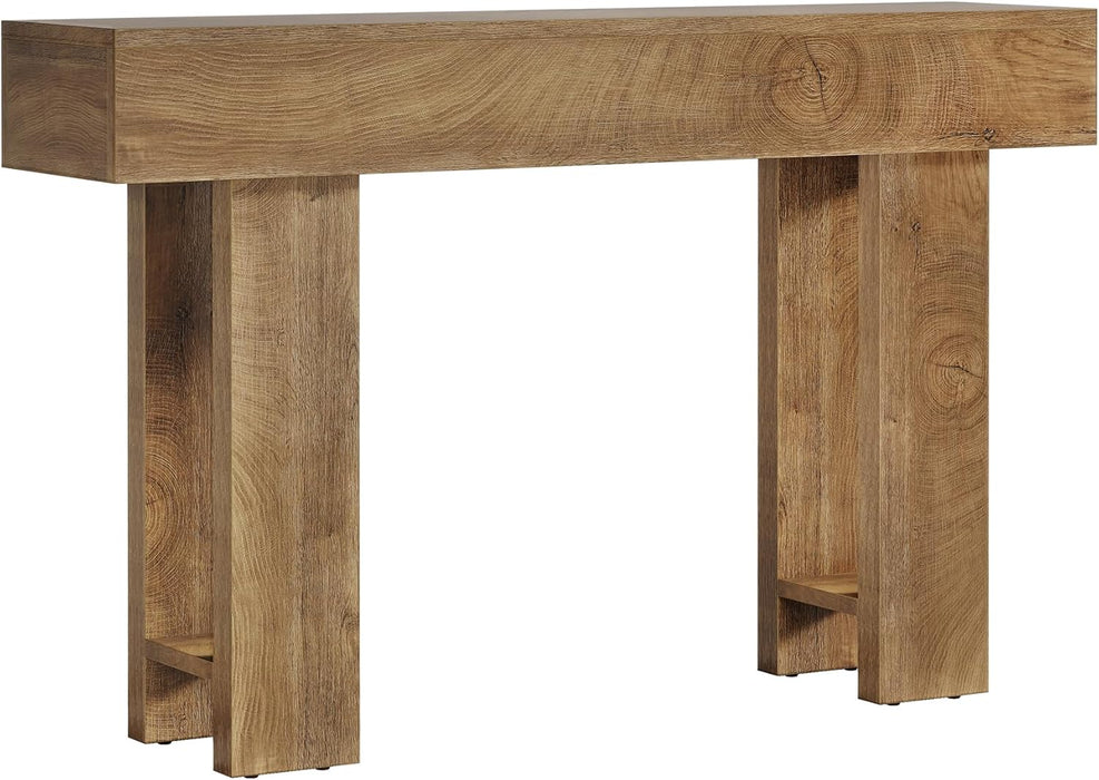 Cealform Console Tables for Entryway, 47.2 Inches Long Sofa Table behind Couch, Farmhouse Wooden Style Entry Way Table for Living Room, Hallway, Entrance, Foyer (Light Brown)