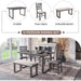 6-Piece Rustic Wood Dining Set