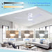 46 Inch Ceiling Fans with Lights and Remote/App Control, Low Profile Ceiling Fan with Light, Flush Mount, 3CCT, 3 Reversible Blades 6 Speeds Modern Ceiling Fan for Bedroom Living Room, White