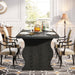 Black Dining Table for 4-6, 63-Inch Rectangular Modern Kitchen Table, Farmhouse Large Kitchen & Dining Room Furniture