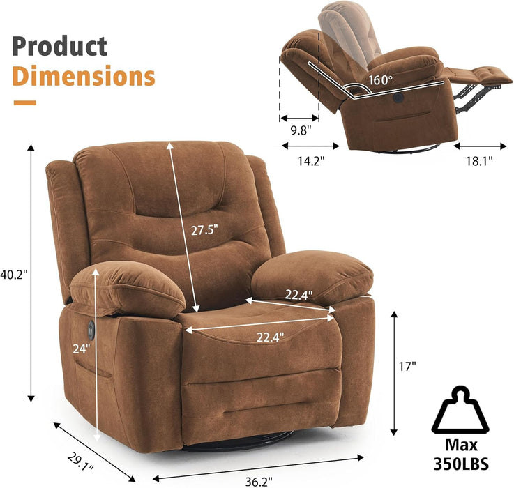 Power Rocking Recliner with Massage & Heat