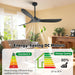 60Inch Outdoor Smart Ceiling Fan VoiceControl Remote