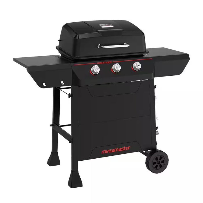 3-Burner Propane Gas Grill in Black