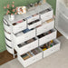 White 10 Drawer Dresser With Customizable Compartments