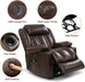 Brown Power Recliner with Massage & Heat