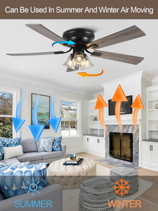 52 Inch Vintage Farmhouse Reversible Ceiling Fan