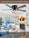 52 Inch Vintage Farmhouse Reversible Ceiling Fan