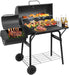 Charcoal Grill with Offset Smoker,Bbq Grills with Side Table,Outdoor Cooking with 535 Square Inches,Backyard Camping Picnics, Patio and Parties, Black by