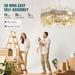 Crystal Chandelier 12 Light Brushed Nickel Dimmable