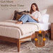 12" Japanese Joinery Solid Wood Queen Bed Frame with Turned Legs