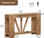Console Table for Entryway, 47 Inches Narrow Sofa Table behind the Couch, Farmhouse Wood Entry Table with Storage Shelves for Hallway Foyer Living Room, Rustic Wood Grain