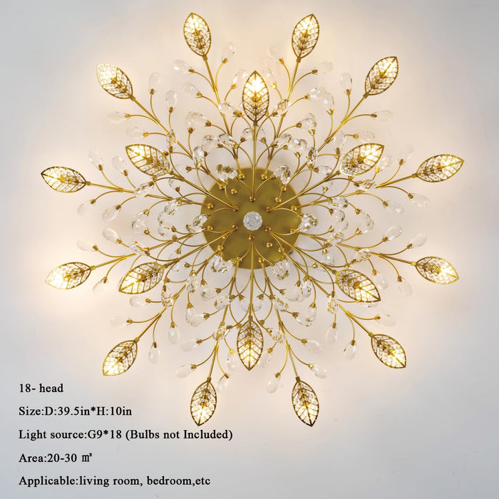 Crystal Luster Ceiling Light Chandelier Semi Flush