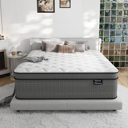 Full Size Mattress, 12 Inch Hybrid Full Bed Mattress in a Box, with Gel Memory Foam and Individual Pocket Springs, Motion Isolation, Strong Edge Support & Pressure Relief, Medium Firm