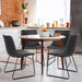 Set of 4 PU Leather Dining Chairs 18.3 Inch Wide Kitchen Dining Room Chairs Mid-Century Modern Chairs with Backrest and Metal Legs, Black