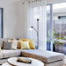 LF2000-BLK Mother-Daughter Floor Lamp with Reading Light, Black