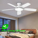 52 Inch Ceiling Fans with Lights,Remote Control Multifunctional Quiet Fan with Three Color Temperature and Dimmable Light with Reversible Blades White