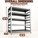 Metal Book Shelf Adjustable Heavy Duty Bookshelf with Tool-Free Assembly
