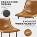 30 Inch Counter Height Bar Stools Set of 3, Faux Leather Bar Chairs