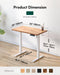 32 X 20 Small One-Piece Standing Desk, Adjustable Height Electric Computer Home Office Sit Stand up Workstation, with 4 Memory Presets, Headphone Hook, Light Vintage