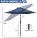 7.5Ft Patio Umbrella, Outdoor Umbrella Aluminum Market Table Umbrellas with Tilt, Crank and Sturdy Ribs for Lawn, Garden, Backyard and Pool