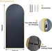 Oversized Full-Body Mirror, 76" X 34" Arched Full-Length Mirror, Gold Metal Frame, Floor Mirror for Bedroom, Living/Dressing Room, Gym - Stand/Wall Mounted/Leaning