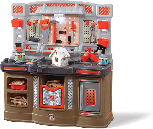 Big Builders Pro Workshop for Kids, Indoor/Outdoor Tool Bench for Children, Interactive Play with Sounds, Includes 45 Piece Toy Accessory Kit, Made of Durable Plastic, for Toddlers 3+ Years Old