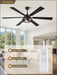 65 Inch Ceiling Fan with Lights, Farmhouse Caged Ceiling Fans with Remote, Black Industrial Ceiling Fans with Quiet Reversible DC Motor, Large Ceiling Fan for Living Room, Bedroom