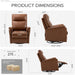 Swivel Rocking Recliner with Footrest and Leather