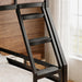 Twin Over Full Bunk Bed HeavyDutyIndustrialStrengthBlack Guardrail
