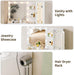 Vanity Desk with Mirror and Lights, White Makeup Vanity Mirror with Lights Desk with 5 Drawers, Jewelry Organizer& LED Glass Cabinet, 3 Light Mode Dressing Table Set for Girls, Women