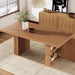 70.8" Dining Table for 6 8 10, Modern Dining Room Table with Storage, Wood Kitchen Table with Fluted Legs, Dinner Tables for Kitchen Dining Room,Nut-Brown