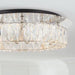 Keighley 17.5 In. Integrated LED Chrome Flush Mount Ceiling Light Fixture with Crystal Shade