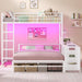 Twin Over Full IndustrialSteel Bunk Bed BrilliantWhite
