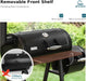 Heavy Duty Charcoal Wood Offset Outdoor Smoker Grill, Charcoal Grill with Smoker Combo for BBQ Grilling, 512 SQ.IN.