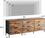 Rustic Brown 9-Drawer Dresser & TV Stand