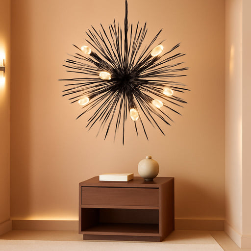 TwentyInch Black Sputnik Chandelier Luxurious Nine Light