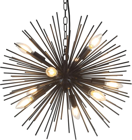 TwentyInch Black Sputnik Chandelier Luxurious Nine Light