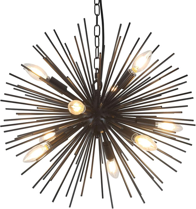 TwentyInch Black Sputnik Chandelier Luxurious Nine Light