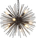 TwentyInch Black Sputnik Chandelier Luxurious Nine Light