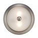 12.75 in 2-Light Brushed Nickel Flush Mount Ceiling Light Fixture with Frosted Glass Shade (2-Pack)