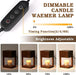 Candle Warmer Lamp Wood with Timer, Dimmable Electric Candle Lamp Warmer for Jar Candles, 2 * 35 Watt Bulb, Birthday Gifts for Men, Decorative Wooden Candle Lamp for Bedroom Home Decor