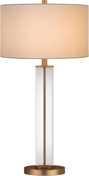 Henn&Hart 29" Modern 1-Light Table Lamp, Gold