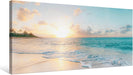 Ocean Beach Sunset Canvas Wall Art for Bedroom Seascape Paintings Coastal Picture Framed Artwork for Bathroom Living Room Office Wall Decor 20" X 40"