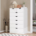 Tall 7 Drawer Dresser, White Modern Chest of Drawers for Bedroom,Closet Dressers with Drawers for Living Room, Entryway, Hallway