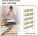 Extra Wide 5 Tiers No Assembly Book Shelves, 51.2" H Folding Bookshelf Bookcase Open Industrial Foldable Shelves for Bedroom, Living Room, Home Office - Natural White