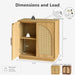 31.7" Sideboard Buffet Cabinet with Storage, Light Oak