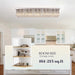 Rectangular Crystal Chandelier 47 Inch Flush Mount